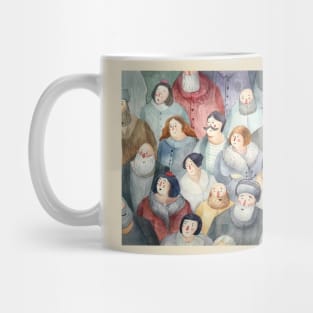 crowd people art Mug